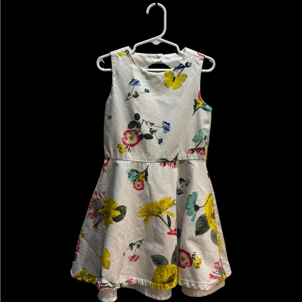 Crazy 8 Kids White Yellow Dress Size 18